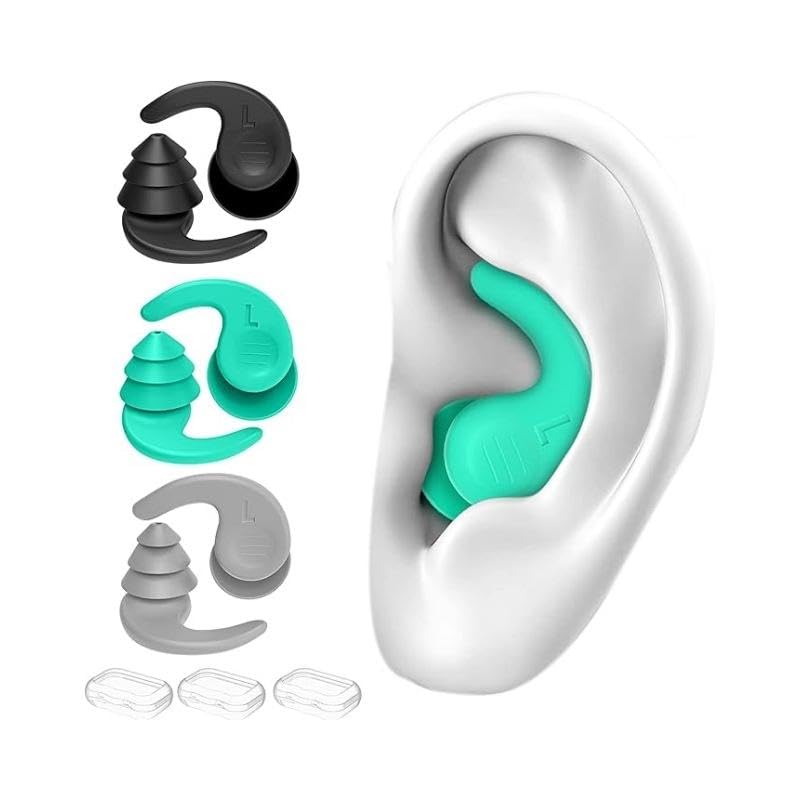 VIVITO Swimming Ear Plugs (3 Pairs) with Case | Ultra Comfy Reusable Silicone Earplugs | Waterproof Protection for Swimming, Surfing, Snorkeling & Bathing | Noise Reduction, Anti-Slip Fit for Adults & Teens (AnyColor, 4 Pair of Ear Plugs)-image-10