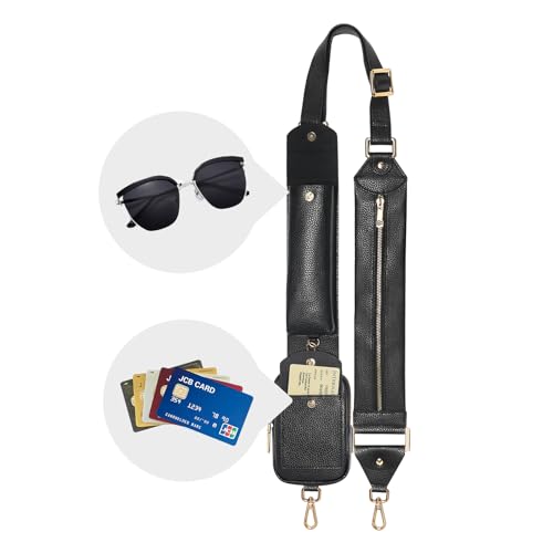 LUCKYCOIN Crossbody Purse Strap,Replacement Straps,Adjustable Vegan Leather Shoulder Strap with Purse Bags,Travel Belt Strap