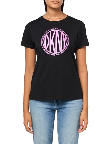 Image of DKNY Women's Short Sleeve V-Neck Mesh Ruched Knit Top