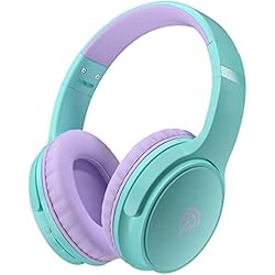 EasySMX Auriculares Inalámbricos Niños, [Regalos Niños] Cascos Bluetooth de Diadema para Niños, Límite de Volumen 93db Plegables Micrófono Incorporado Adecuado para Teléfono/Tableta/PC, 3 a 12 Años
