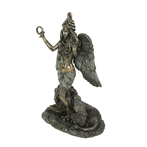 Estatua Ishtar Reina de los Cielos 8.63 in Bronce y Resina miniatura 2