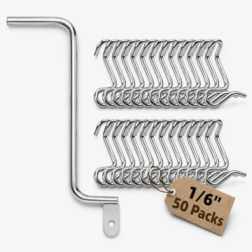 Fence Wire Tightener - 1/6 Barb Wire Fence Tools 50 Packs for Repairing & Tightening Family Garden Farm Garden Ranch and Outdoor Fencing with Tighteners Handle