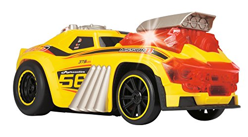 Dickie Toys 203765001 Skullracer, motorisiertes Spielzeugrennauto, mit Wheelifunktion, Licht und Sound, 24 cm