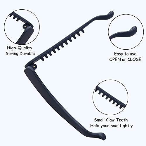 8Pcs Banana Hair Clips For Women Thin Hair,Strong Holder 4.3" Large Cute Ponytail Matte Banana Clip Hairs For Fine Hair,No Slip Girl Ladies Beauty Clamp Clasp Clip Xmas New Year Gift Stocking Stuffers #TOP1