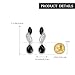 BriLove Statement Long Dangle Earrings for Women Fashion Crystal Hollow Leaf Teardrop Large Jewelry Black Silver-Tone