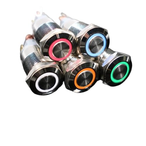 Bouton poussoir momentané 12mm en acier inoxydable pour réparer un klaxon ou PC