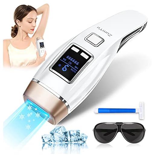 ZumYu Depiladora luz Pulsada 999,999 Flashes, Luz Pulsada Depilacion, Depiladora con Sensación de Hielo, Depiladora Mujer 2 Modos & 9 Intensidad Maquina Depilar Mujer