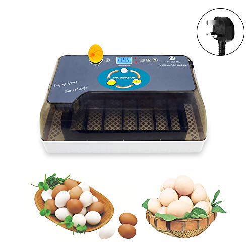 LUBINXUN Home Use 12 Eggs Incubator Hatching Machine, Egg Hatching Digital Fully Automatic Hatcher for Egg Duck Egg Bird Egg Turkey Eggs