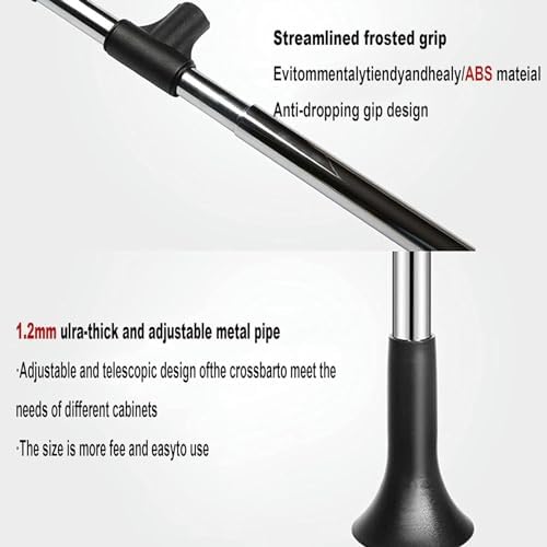 Heavy Duty Wall Mounted Pull Down Wardrobe Rail, Adjustable Closet Rod for Efficient Storage, Space-Saving Clothes Organizer, Perfect for Small Spaces
