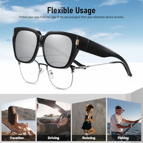 Image of HAOLOTA Polarized Sunglasses for Men Women Designer Driving Glasses Lightweight UV400 Protection