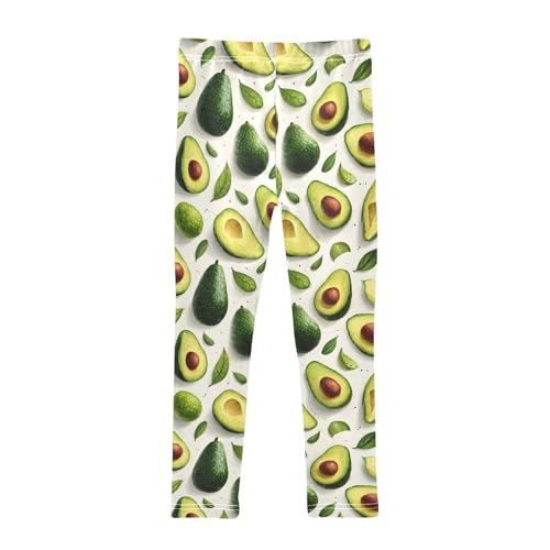 Girls Leggings Avocado Fruit Soft Toddler Leggings for Girls Kids Pants Size 4T-10T2