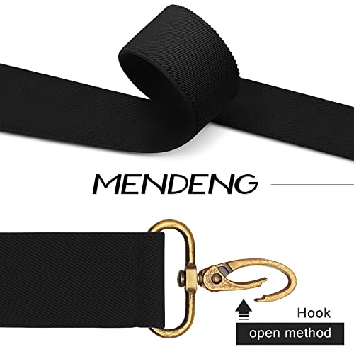Image of MENDENG Suspenders for Men Heavy Duty Swivel Hooks Retro X-Back Adjustable Brace