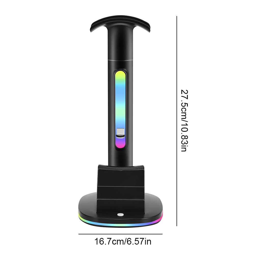 Stacja dokująca do ładowania RGB z portalem USB i stojakiem na słuchawki do portalu stacji