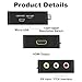 zstg RCA zu HDMI Konverter, AV zu HDMI Adapter, 1080P RCA Composite CVBS Audio Video Konverter Unterstützt PAL/NTSC/SECAM für PS2 Xbox Wii N64 VHS VCR DVD Kamera TV Beamer