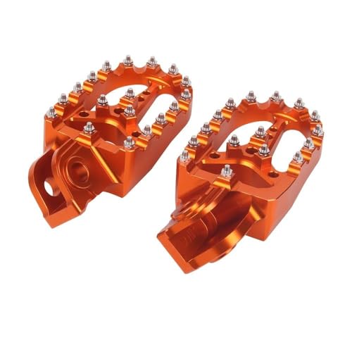 Für H&usqvarna 701 ENDURO 701 Supermoto 701 SM 701SM 2016–2023, Motorradzubehör, Fußstütze, Offroad, Breite Fußrasten, Rutschfeste Pedale(Farbe:Orange)