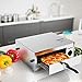 Goplus Stainless Steel Pizza Oven, Electric Pizza Maker Pizza Baker with Snack Pan, Snack Maker, Counter Top, Commercial & Kitchen Use (Silver)