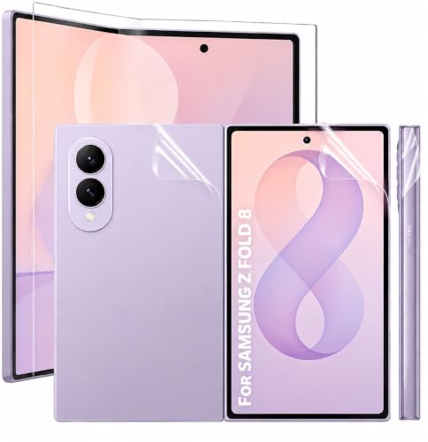 Image of STP FEEL 1 Pack Unbreakable Membrane Screen Protector Guard For Samsung Galaxy Z Fold 8 5G (Front and Back) | Hydrogel Membrane Ultra Smooth Touch with Finger Print Support - HD /3 Months Warranty