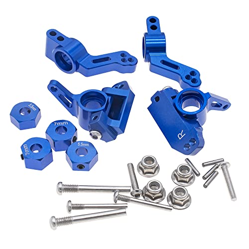 Rc Alloy Steering Blocks Caster Block Rear Stub Axle Carriers & 12Mm Hex Wheel Hubs For Traxxas 2Wd 1/10 Slash, Stampede, Rustler, Nitro Slash-Replaces Part 3736 3632 3752 #TOP10