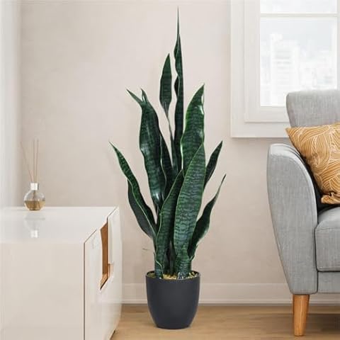 TANGZON 93CM Lifelike Artificial Snake Plant Cover