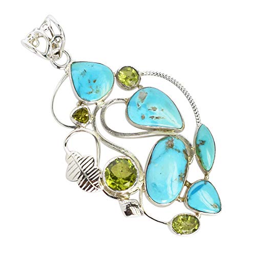 Pendentif turquoise d'Arizona et argent pour sublimer vos tenues d'été