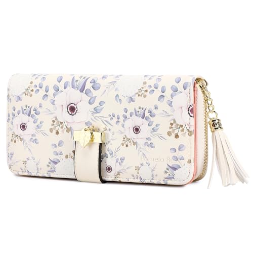 Image of RFID Wallets for Women with Multiple Card Slots and Cellphone Compartment, Womens Wallet, Hydrangea, Classical