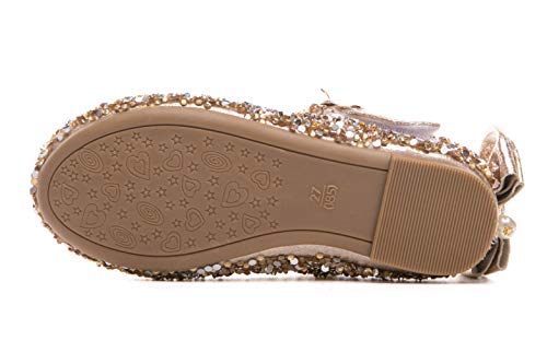 Girl's Adorables Mary Jane Flats Ankle Strap Glitter Ballerina Princess Shoes (Toddler/Little Girls)4