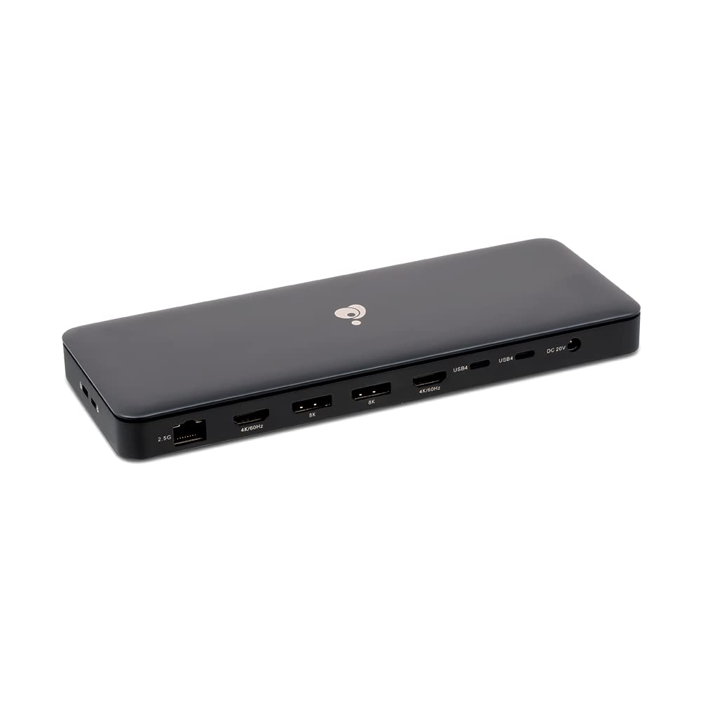 IOGEAR Dock Pro Thunderbolt 4 USB4 Docking Station – Triple 4K or Single 8K Display, 40Gbps, 96W Charging, 2.5Gb Ethernet (GUD4C8K3)