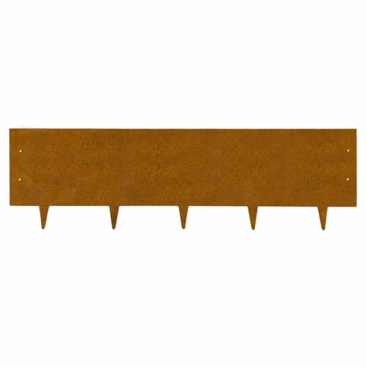 Rori Bordo da giardino in acciaio corten 1m - altezza 47 cm - bordo per prato flessibile - finitura superiore arrotondata - resistente alle intemperie e facile da installare