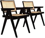 Rattan Dining Chairs (Set of 2) | Handmade Jeanneret | Kitchen and Dining Room | Handmade Wicker...