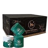 H Bamboo Toilet Paper 3 Ply - 24 Mega Rolls & 370 Sheets Per Roll - Plant Based - Septic Safe - Organic & Non-Toxic - Tree Free - FSC Certified