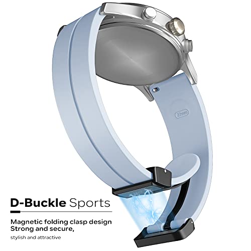 Image of Magnetic Watch Band 16mm 18mm 19mm 20mm 22mm - Quick Release - Skin-Friendly Soft Silicone Sport Watch Band for Men Women, Magnetic Folding Clasp Silicone Strap