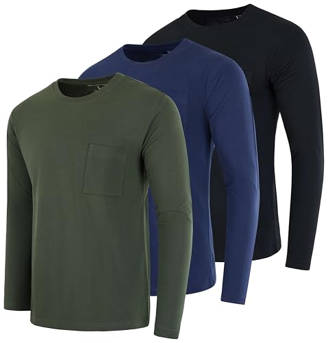 Amazon.com: Real Essentials 3 Pack: Men's Cotton Performance Long