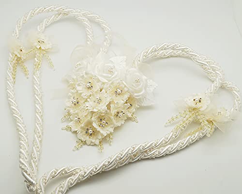 Corde lasso de mariage ivoire cordon lazuli traditionnel - 4