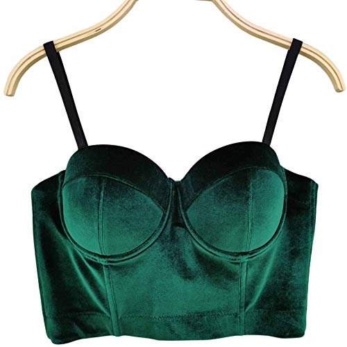 Women's Dazzle and Sparkle Bustier Crop Glitter Corset Top (DSCM1