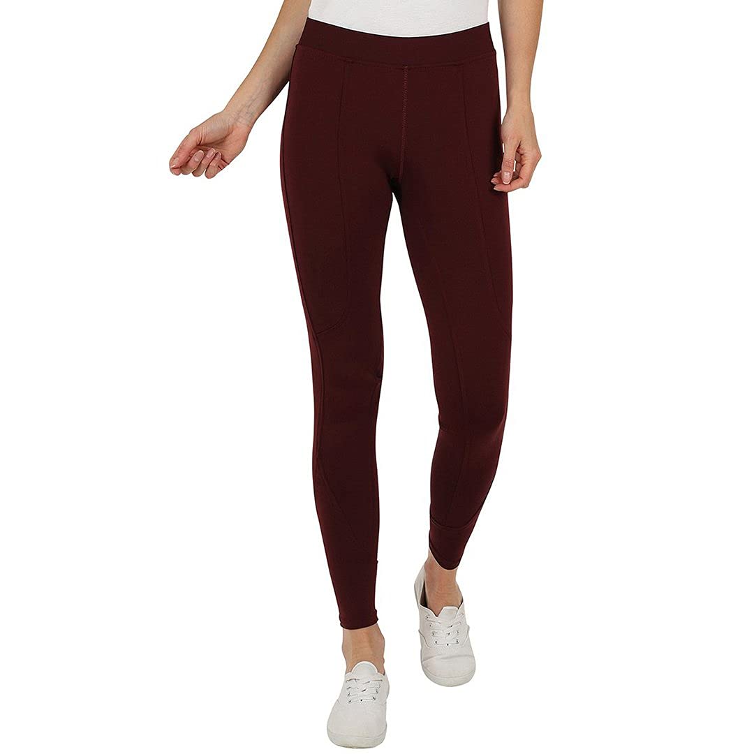 Gs Equestrian Women's Burgundy Silicone Horse Riding Tights (10, )