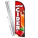 Apple Cider Premium Windless Feather Banner Flag Kit (Flag, Pole, & Ground Mt)