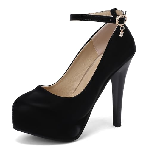 Super High Heel Ankle Strap Mary Jane Platform Women Shoes