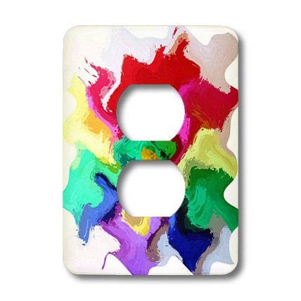 Plaque double prise Peinture Humide décorative pour interrupteur