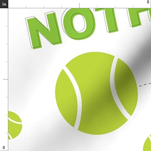 Spoonflower Fabric - Love Green Tennis Balls Sports Red Printed On Fleece Fabric By The Yard - Sewing Blankets Loungewear And No-Sew Projects #TOP2
