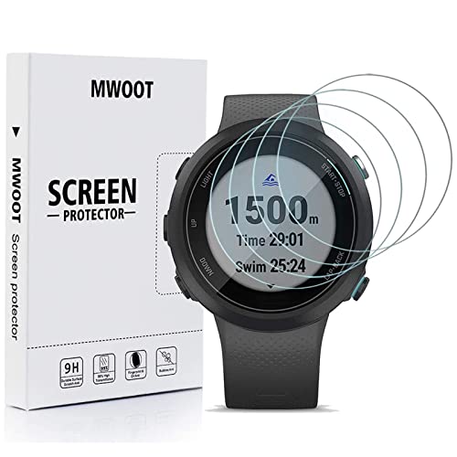 MWOOT Cristal Templado Compatible con Reloj Garmin Swim 2 (4 Unidades), Protector Pantalla Vidrio...