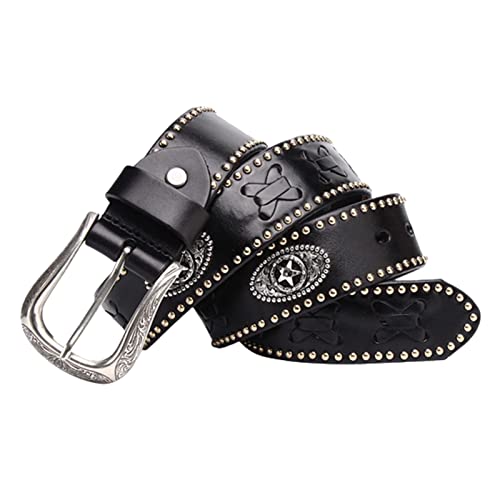 Ceinture rock en cuir à pentagramme pour sublimer vos looks de festival