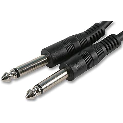 PCArena Guitar Amp Cable 6.35mm To 1/4" Mono Jack Plug Lead 2m Cover