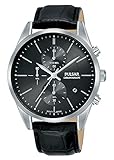 pulsar chronograph 50m watch price Gehäuse aus Edelstahl Pulsar Quarz Herren-Uhr Chronograph Edelstahl mit Lederband PM3139X1