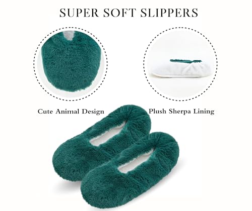 Image of Keyela Women's Ballerina Slippers,Non-Slip Bedroom Slippers Socks | Soft fuzzy slipper socks for ladies Indoor home slippers Cozy sock slippers Ballet Slippers
