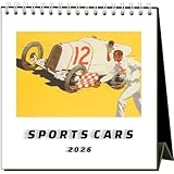 Sports Cars 2026 Desk Calendar