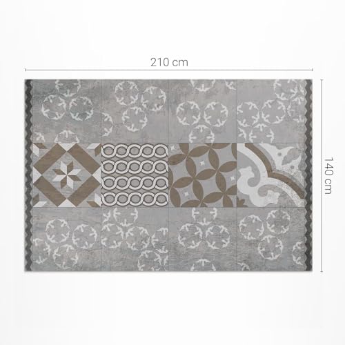 Tapis d'extérieur imperméable 140x210 cm grand format résistant UV pour jardin