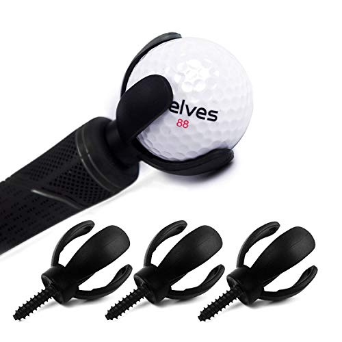 ELVES 3 PCS 4-Prong Golf Ball Retriever Grabber Pick Up Back Saver Claw Put On Putter Grip,Golf Accessories
