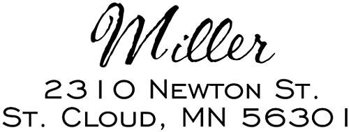 ExcelMark Custom Stamp - Return Address Stamp - Self Inking Stamp Design 3 - with 5cc Ink Bottle (A2359)