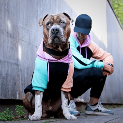 Image of Spark Paws Dog Hoodie - Premium Dog Sweater for Small, Medium, and Large Dogs | Warm Outfits for French Bulldogs, Pitbull, Puppy, Winter Jacket Alternative - Cyber Punk - S