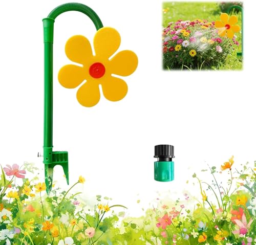 Wassersprinkler Kinder Outdoor, Crazy Daisy Sprinkler, 360° Rasensprinkler Tanzende Blume, Wasserblume für Garten Kinder...